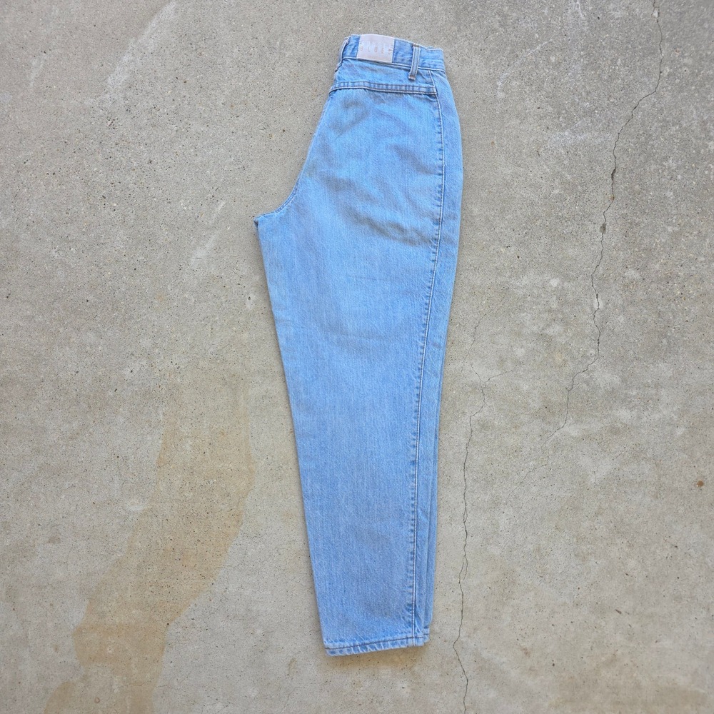 VTG Sunset Blues Jeans Size 26x27 High-Waisted Pleated Front Barrel Leg 80s USA - Picture 15 of 15